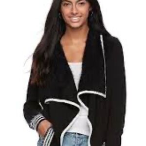 Candie's Black and White Teddy Jacket